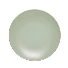 11 Inch Ceramic Dinner Plate Set Nordic Light Green Steak Plate Matte Finish Dishwasher Safe