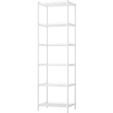 FTEYUET 6-Tier Metal Shelving Unit, Wire Shelving Unit, Kitchen Storage Unit Shelving Units for Storage, Heavy Duty Standing Shelf Units Shelves for