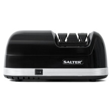 Salter 728 BKXR Electric Knife Sharpener - Two Stage Sharpening, Diamond Coating, Kitchen Knife & Blade Sharpener, Alternative Whetstone Tool, Safety