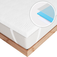 Degrees of Comfort 2 Inch Memory Foam Mattress Topper, Mattress Topper Kingsize Bed for Back Pain, Rayon Derived from Bamboo Cover, Mattress Topper