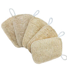 Esponjas de fibra de bucha vegetal, esponjas de limpeza ecológicas que não riscam, ferramentas biodegradáveis para um amanhã mais verde.