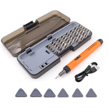 38 in 1 Electric Screwdriver Set 3.7V Rechargeable Cordless Screwdriver For Household , Orange, Includes Accessories