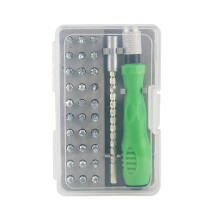 32 In 1 Small Screwdriver Set With 30 Bits Including Slotted, Torx, And Hex Socket Bits For Electronics