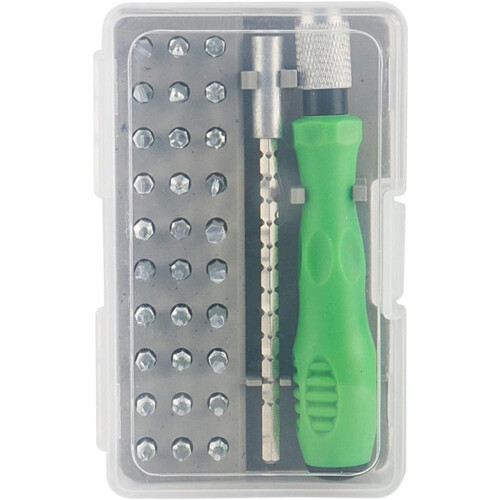 32 In 1 Small Screwdriver Set With 30 Bits Including Slotted, Torx, And Hex Socket Bits For Electronics 1