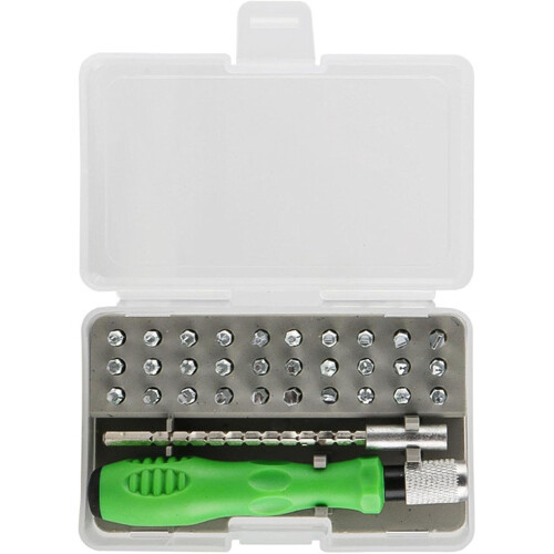 32 In 1 Small Screwdriver Set With 30 Bits Including Slotted, Torx, And Hex Socket Bits For Electronics 2