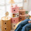 Round Bedside Table with Storage Drawer, Stackable 3Tier Nightstand for Bedroom, Office, Bathroom, Red 2