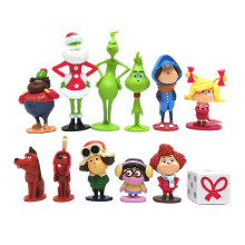 12PCS Weihnachten Grinch Action Figur Kinder Spielzeug XMAS