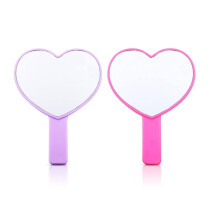 Accessoire de beauté indispensable et tendance : miroir de poche multifonctionnel en forme de cœur pour toutes les occasions (lot de 2)