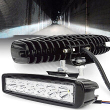 18W LED Angel Eye Work Light Bar with UltraBright Waterproof Offroad Driving Spotlights for Truck and Car