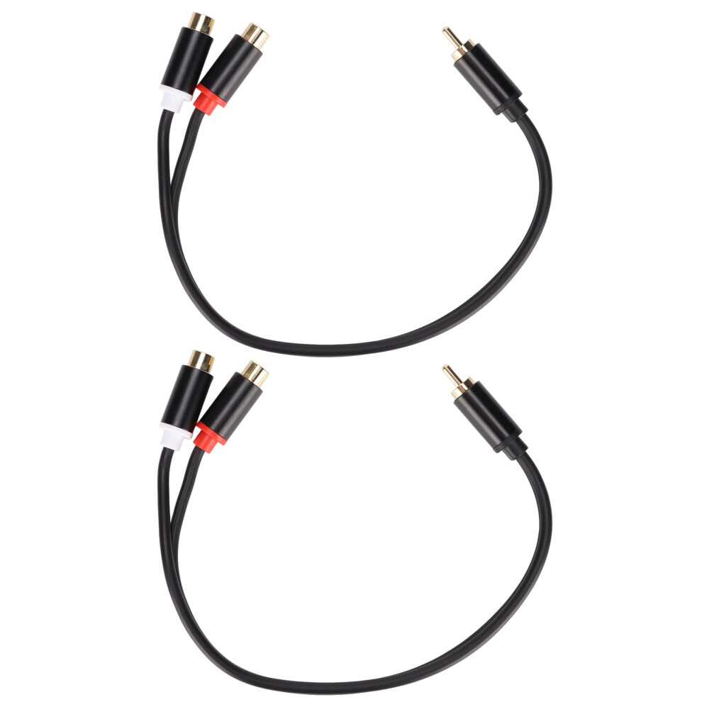 Rca Stereo Audio Cable, 1 To 2 Rca Y Splitter Adapter, Y Adapter With Double Braided Nylon Minimal Signal Loss Tangle Free Design, Clear Stereo Sound 9416038821950
