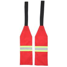 Bandera de seguridad para exteriores, bandera roja de advertencia con banda reflectante para una mayor visibilidad en condiciones de poca luz.
