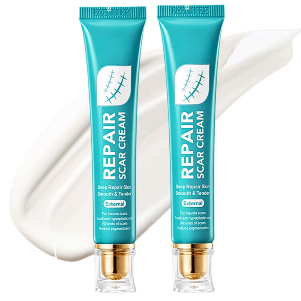 Cream 2Pcs Scar For Surgery Burn Acne And Stretch Marks, Deep And Discoloration Fading