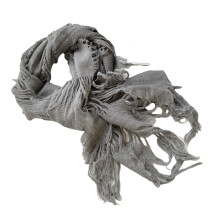Écharpe en détresse cache-cou années 2000 adolescentes-Gris