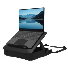 Fellowes Portable Laptop Stand Carry Case - Breyta? 2-in-1 Design with 5 Height Adjustments - Ideal for Hybrid Work - 100% Recyclable - Black