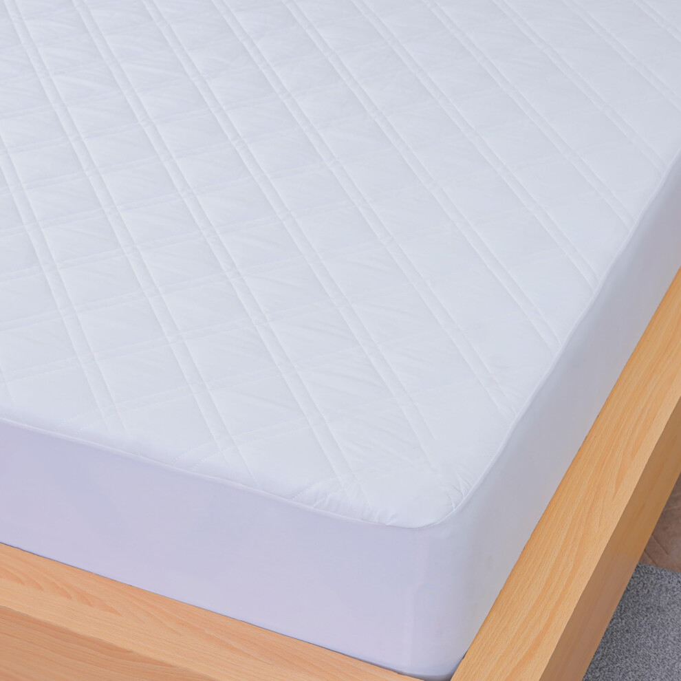 Quilted Mattress Protector Single Bed - 40Cm Deep Pocket - Hypoallergenic Single Mattress Protector Fitted - Not Waterproof Sheet Story