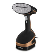 Tefal Access Steam+ Handheld Clothes Steamer, 1600W, 26 g/min Steam, No Ironing Board Needed, 2 Steam Levels, Sanitising Steam, Black & Rose Gold,