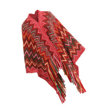 Élégant ouvert avant chaud Poncho châle enveloppement pour-Rouge