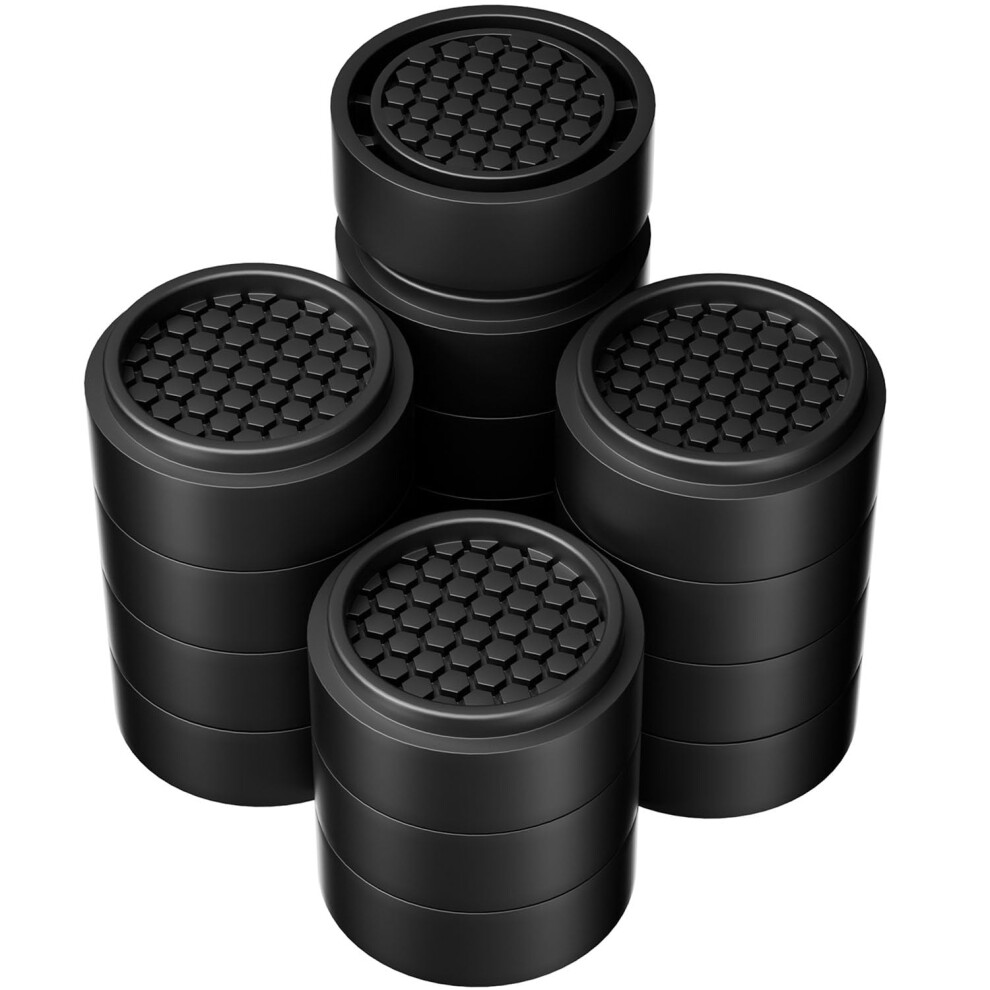 Rchyfeed 16 Pack Adjustable Furniture Risers 1 Inch Round, Bed Risers Heavy Duty Anti Slip Rubber, Stackable Washing Machine Riser Creates An 8000002622479