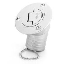 Cuello de llenado de combustible, acero inoxidable 316, accesorios marinos, sellado anticorrosión, cadena de acero inoxidable, superficie pulida a