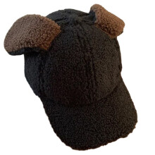 Chapeau de Baseball Ă oreilles tombantes pour femmes,-Noir