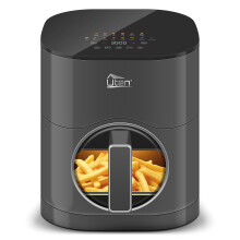 Uten Dual Blaze Air Fryer 5.5L Visual Window, Color Screen, 14 Pre Menus, Delayed Start, Stainless Oil Net, 2 Fast Heaters Independently Controllable,