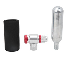 Pompe à vélo à gonflage rapide avec corps en alliage d'aluminium durable, format compact et portable pour VTT et vélos de route, valve usinée
