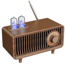 Decoración vintage compacta, altavoz Bluetooth y radio AM/FM, tu solución de audio definitiva para cualquier entorno, sonido potente, sonido