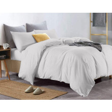 Euphoric Gifts 100% Pure Cotton (Egyptian Cotton) SUPER KING SIZE Duvet Cover Bed Set in Plain Light Grey - includes duvet cover, fitted sheet &
