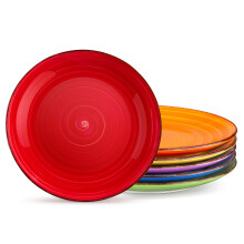 vancasso Bonita Dinner Plates Set of 6, 10.5 inch Scratch Resistant Ceramic Dinnerware Set, Dishwasher and Microwave Safe, Dessert Plates, Pasta
