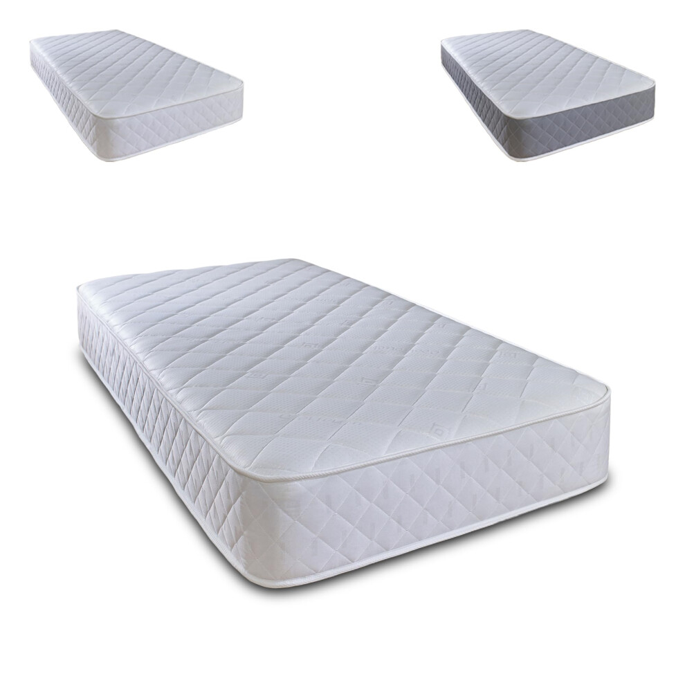 Cooltouch Plus Diamond Essentials Foam Free Pinna-Coil Bonnell Innerspring Maximum Value Mattress Plush Feel, 18Cms Deep, White Extreme Comfort Ltd