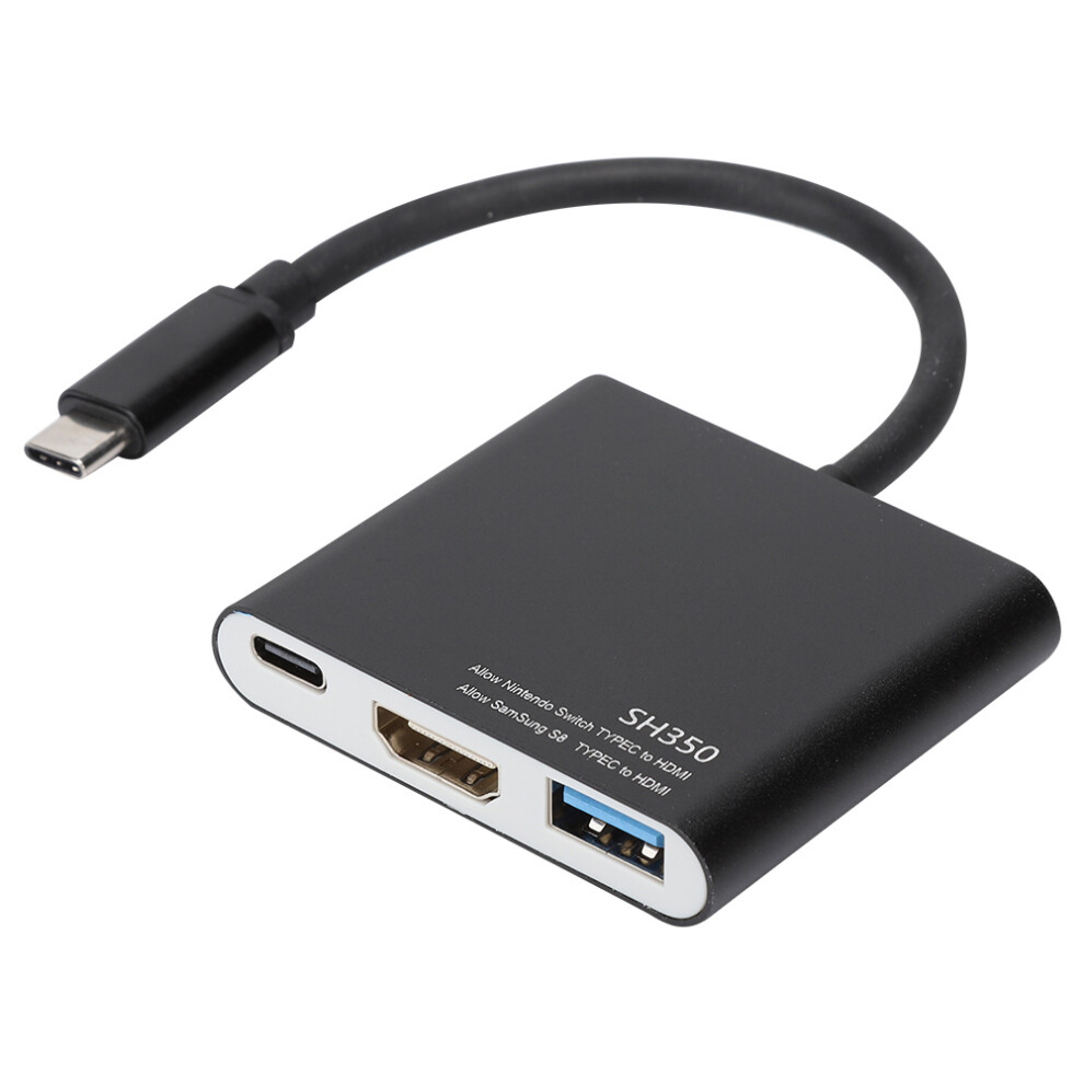 Digital AV Multiport Adapter For USB C Devices Supports 4K UHD Video Output With 100W Power Delivery And USB3.0 Data Port For MacBook Pro iPad Pro