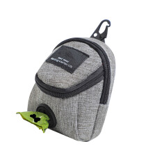 Hondenuitlaataccessoire met afvalzakdispenser en snoepjes-Grijs