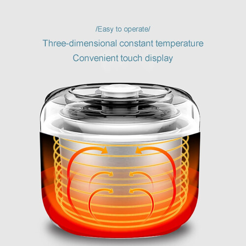 1L Yogurt Maker with Touchscreen Control, Constant Temperature, 4 Ceramic Cups, Natto Function 2