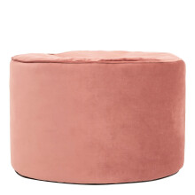 icon Milano Velvet Bean Bag Pouffe, Dusk Pink, Large Pouffe Footstool with Filling Included, Footrest, Bedroom, Living Room, Living Room Furniture