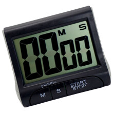 Countdowns Clock Kitchen Timer With Magnetic Back And-Black
