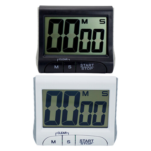 Countdowns Clock Kitchen Timer With Magnetic Back And-Black 1
