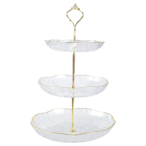 Fashion Multilayer Display Stand Cakes Snacks-White third floor