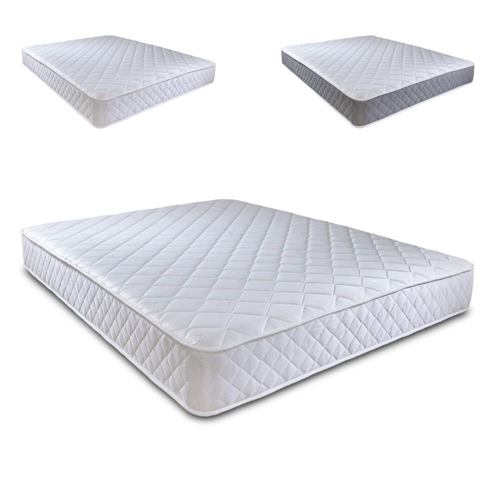 Cooltouch Plus Diamond Essentials Foam Free Pinna-Coil Bonnell Innerspring Maximum Value Mattress Plush Feel, 18Cms Deep, White Extreme Comfort Ltd