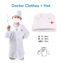 Doctor Clothes Red Medical Children Gift Kids Games Pretend Kit Girls Doctor Bags for Cloth for Dentist Wooden Medicine Set Toys Boys Play Red Box