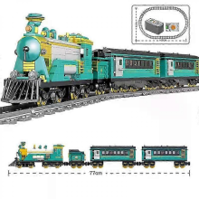 Steam Train Building Set: High-Tech Railway Track & Subway Vehicle Bricks for Kids & Adults
