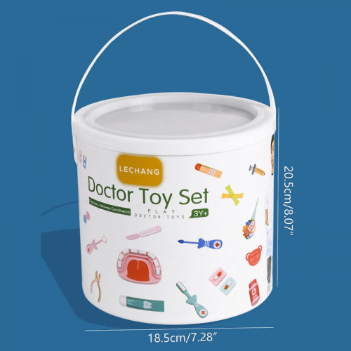 Kit da dottore in legno per bambini e bambine, set giocattolo regalo 2