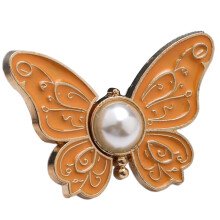 1/6 Pcs Butterfly Button Pins Jeans Waist Tightener-OrangeA 1