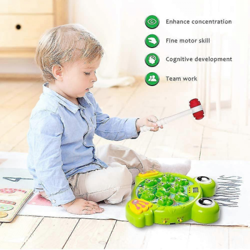 Interactive Whack A Frog Game, Educational Active Toy for Ages 3-8, Fun Gift for Kids 2