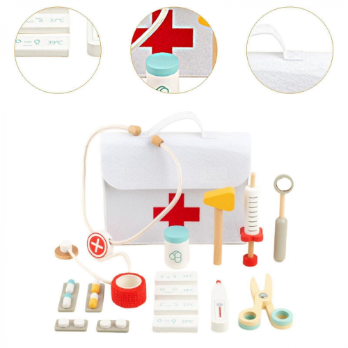 Set Gioco Dottore per Bambini, 18.5x5x17 cm, Regalo Compleanno Multicolore 2