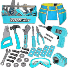 30pcs Kids Tool Set with Tool Belt, Electric Toy Drill, Construction Tool Box for Toddlers Boys