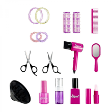 Kit de coiffure enfant, accessoires et outils pour salon de coiffure jouet éducatif fille garçon cadeau BB
