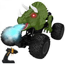 Tricératops vert - Jouets télécommandés dinosaures pour garçons - Camions monstres