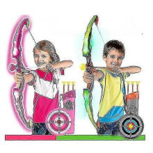 Green12023 Kinder-Lichtbogen- und Pfeilspielset mit Saugnapf, Spielzeug für Kinder 4-8 Jahre