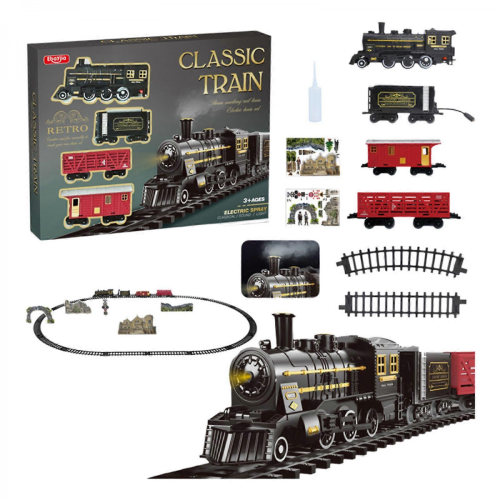 Circuit de train pour enfants avec 3 wagons - Jeu créatif et éducatif