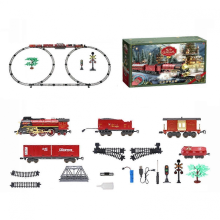 Set treni telecomandati con binari illuminati, suono, regalo Natale bambini.